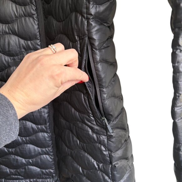 Mountain Hardwear Womens Nitrous Hooded Down Parka Small Black Down Puffer - Picture 3 of 7
